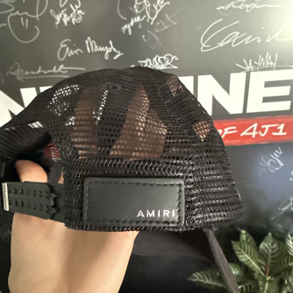 Amiri Black Logo Trucker Cap - Picture 6 of 13